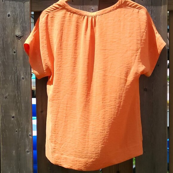 ATTRACTIVE BANANA REPUBLIC Orange Flowy Top Women's Size Small Flowy Creamsicle - Picture 6 of 7